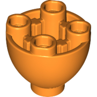Lego Brick Round 2 x 2 x 1 1/3 Inverted / Orange