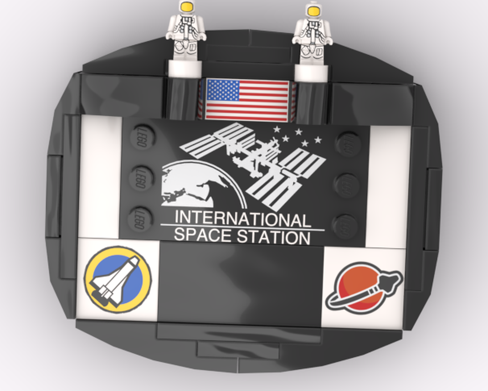 Lego International Space Station 21321Name Plate Plaque Wall Mount