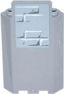 Lego Panel 3 x 3 x 6 Corner Wall without Bottom Indentations with Top Bricks Pattern (Sticker) - Set 70404 / Light Bluish Gray