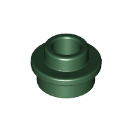 Lego Plate Round 1 x 1 with Open Stud / Dark Green