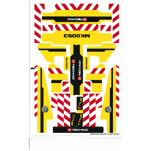 Lego Sticker Sheet for Set 8053-1 / [No Color/Any Color]