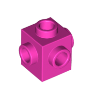 Lego Brick Special 1 x 1 Studs on 4 Sides / Dark Pink