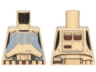 Lego Torso SW Shoretrooper Captain Armor Pattern