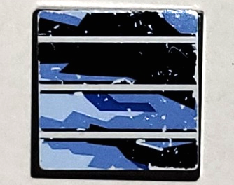 Lego Tile 2 x 2 with Solar Panel Pattern (Sticker) - Set 7469