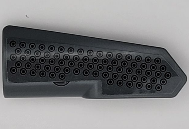 Lego Technic, Panel Fairing #22 Very Small Smooth, Side A with Black Tread Plate Circles Pattern (Sticker) - Set 42080