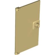 Lego Door 1 x 4 x 6 Smooth with Chamfered Handle Plinth / Tan