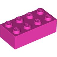 Lego Brick 2 x 4 / Dark Pink