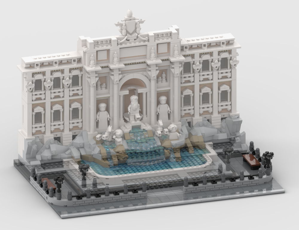 Lego Modular Display for set 21062 - Trevi Fountain