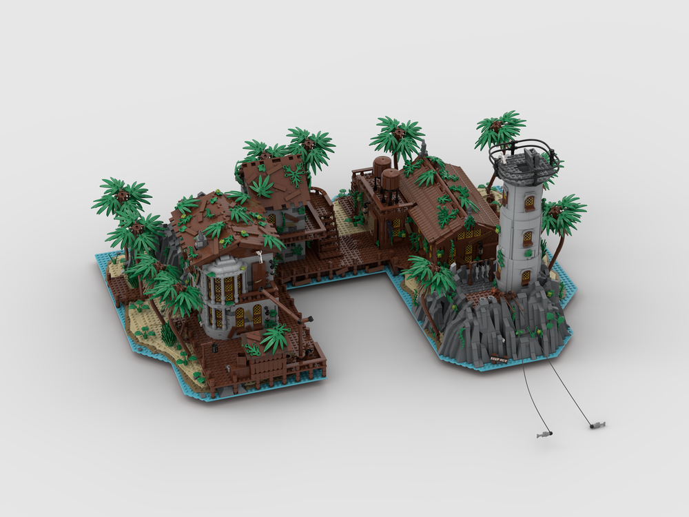 Lego Pirate Island Bay with Harbour, Tavern, Prison, Viewpoint and Living Buildings