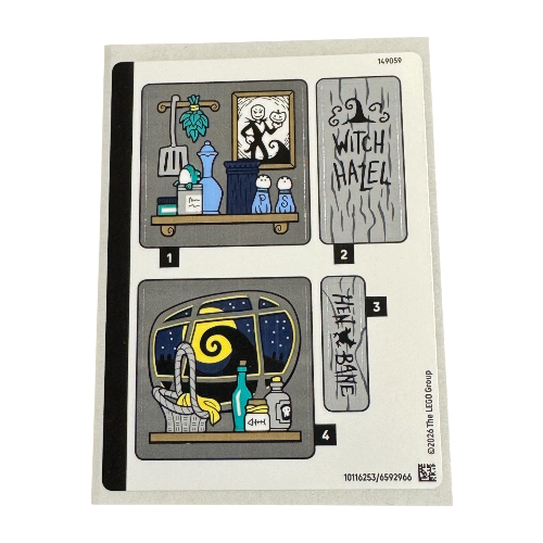 Lego Sticker Sheet for Set 43288-1 / [No Color/Any Color]