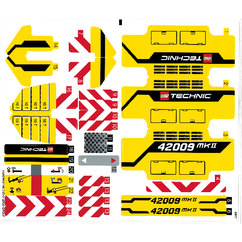 Lego Sticker Sheet for Set 42009-1