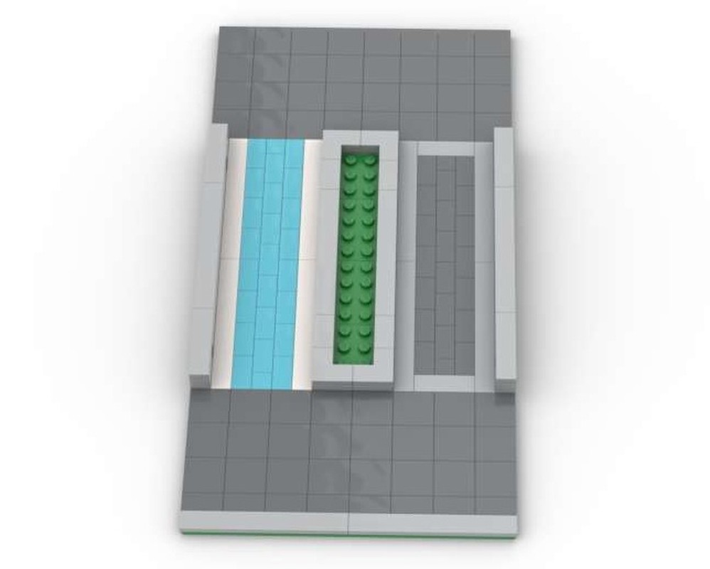 Lego Pedestrian and cycle path with planter