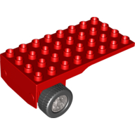 Lego Duplo Flatbed Trailer 4 x 8 with Wheels (Packer) / Red