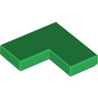 Lego Tile 2 x 2 Corner / Green