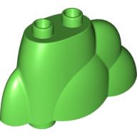 Lego Duplo Plant Bush / Tree Top / Rock Pile with 2 studs / Bright Green