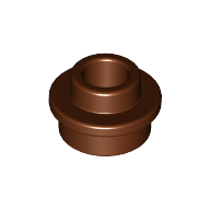 Lego Plate Round 1 x 1 with Open Stud / Reddish Brown