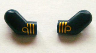 Lego Arm, (Matching Left and Right) Pair with 3 Gold Stripes Pattern