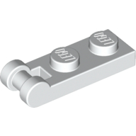 Lego Plate Special 1 x 2 with Handle on End [Closed Ends] / White
