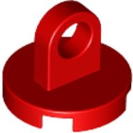 Lego Tile Special Round 2 x 2 - Thin Lifting Ring / Red