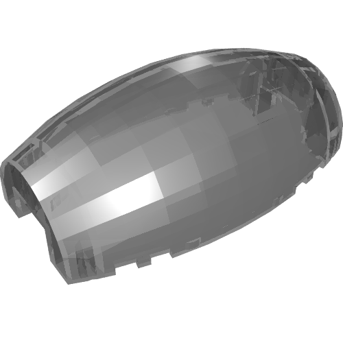 Lego Windscreen 10 x 6 x 3 Bubble Canopy Double Tapered with Square Front Cutout / Trans-Brown