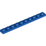 Lego Plate 1 x 10 / Blue