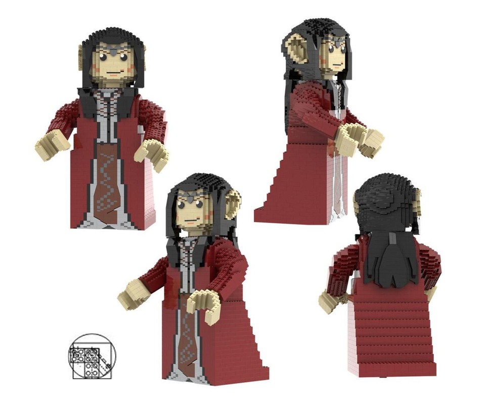 Lego Maxi figure Elrond with dark red robe