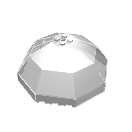 Lego Windscreen 10 x 10 x 4 Octagonal Canopy / Trans-Clear