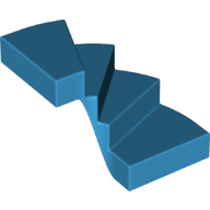 Lego Stairs, Left 6 x 6 x 4 / Dark Azure