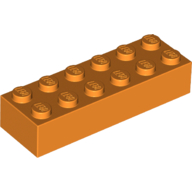 Lego Brick 2 x 6 / Orange