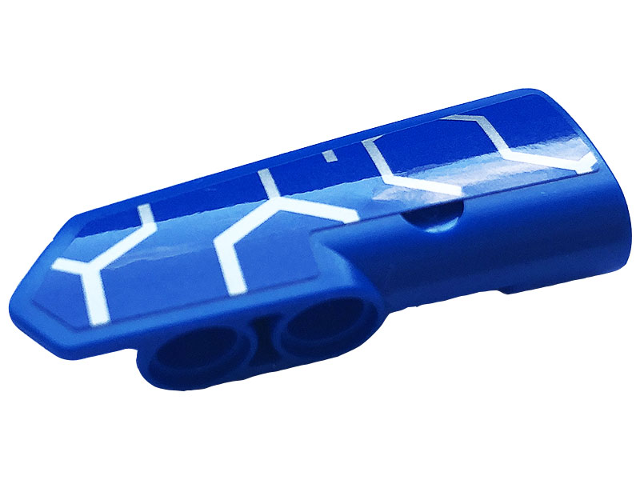 Lego Technic, Panel Fairing #21 Very Small Smooth, Side B with Silver Race Pattern (Sticker) - Set 42123