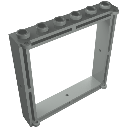 Lego Window 1 x 6 x 5 / Light Gray
