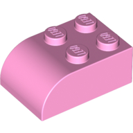 Lego Brick Curved 2 x 3 / Bright Pink
