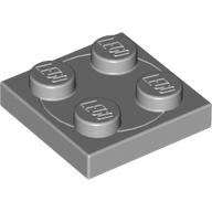 Lego Turntable 2 x 2 Plate, Light Bluish Gray Top [Complete Assembly] / Light Bluish Gray