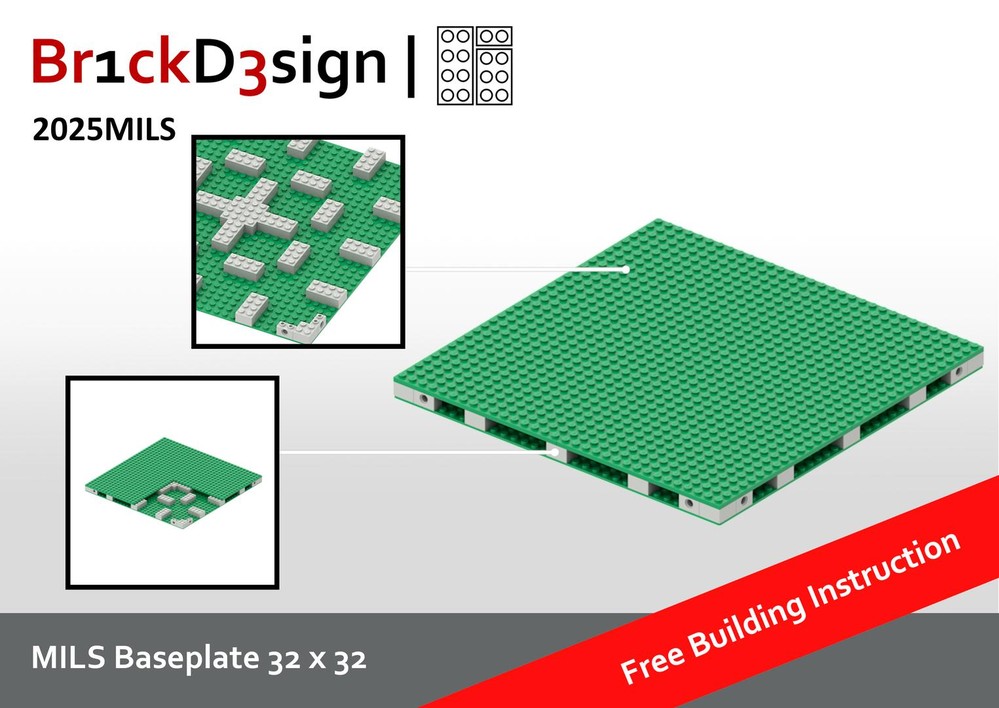 Lego MILS Baseplate 32 x 32