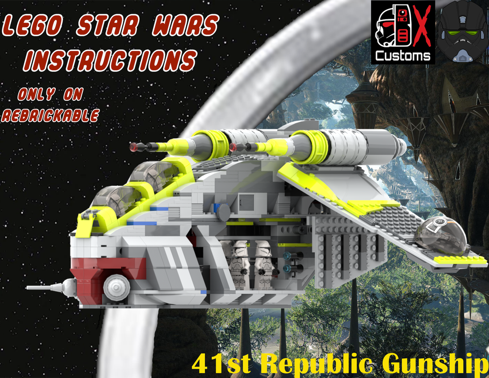 Lego ROTS Republic Gunship (Classic-style)