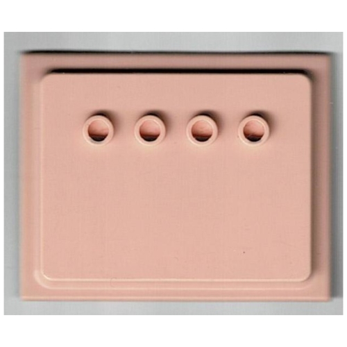 Lego Scala, Building, Wall Panel 5 x 6 with Four Studs / Light Salmon