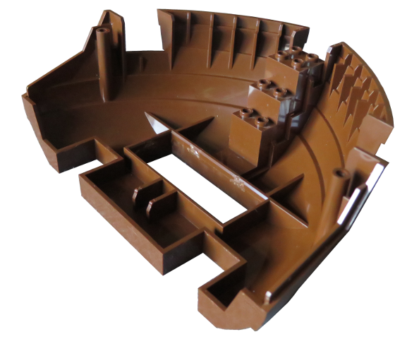 Lego Boat, Hull Large Bow 12 x 16 x 5 1/3, Base / Brown