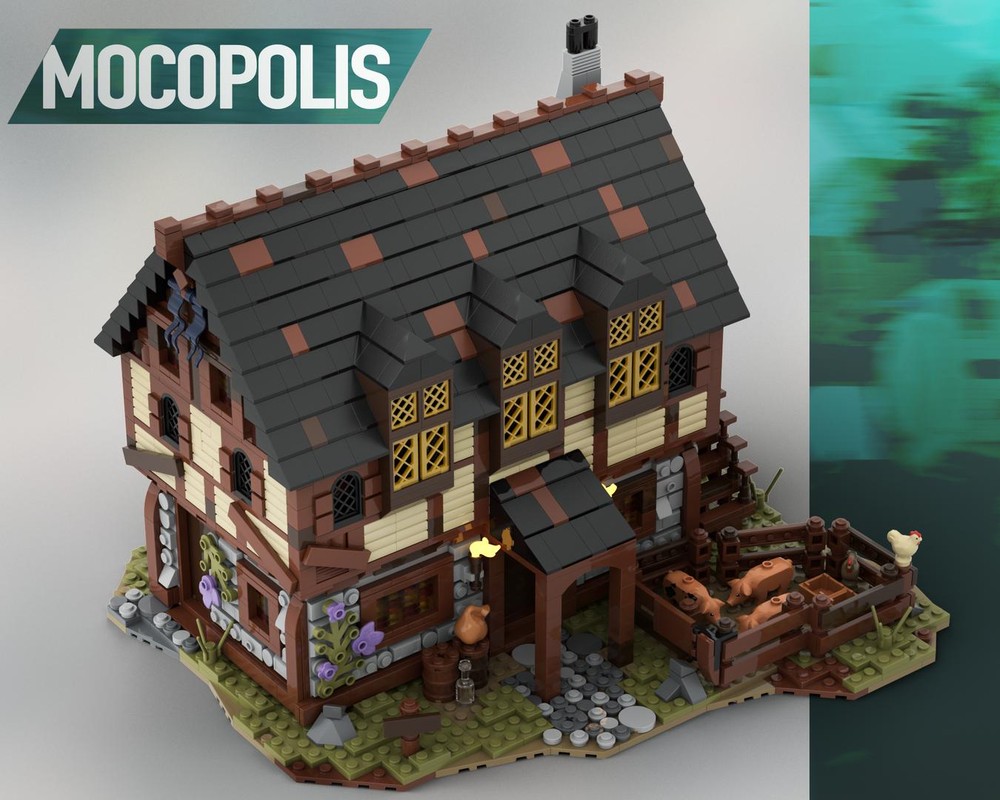 Lego Medieval Trader`s House & Farm