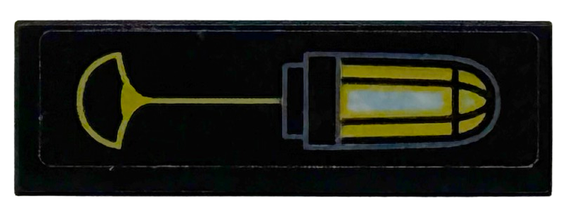 Lego Tile 1 x 3 with Hanging Lamp and Yellow Light Pattern (Sticker) - Set 75689