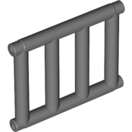 Lego Bar 1 x 4 x 3 [End Tabs] / Dark Bluish Gray