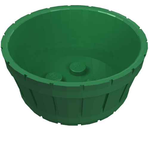 Lego Barrel Half Large / Green