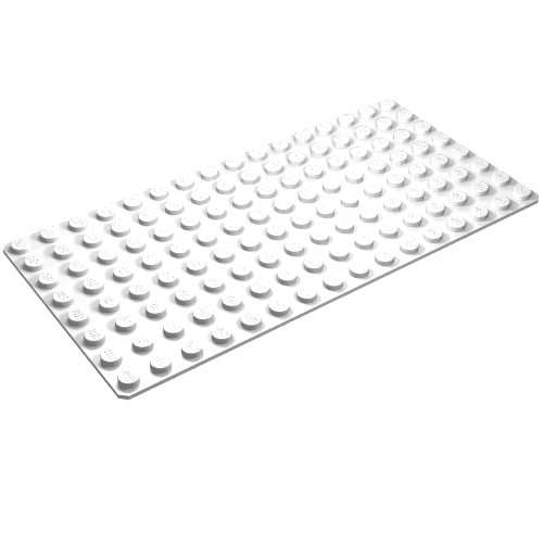 Lego Baseplate 8 x 16 / White