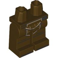 Lego Hips and Dark Brown Legs with Tan Loincloth/Pouch print