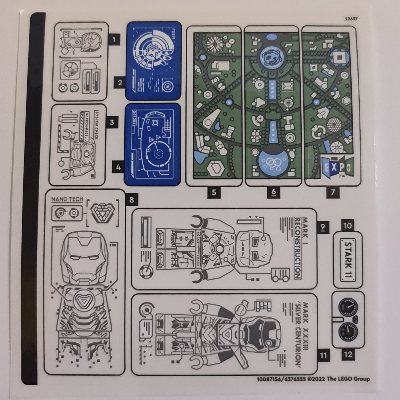 Lego Sticker Sheet for Set 76216-1 / [No Color/Any Color]