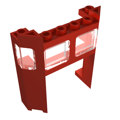 Lego Train Front with 1 x 4 x 3 Cutout / Red