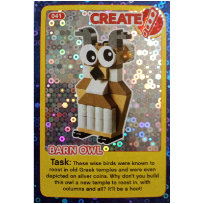 Lego Trading Card, Create the World Incredible Inventions - Barn Owl (foil) / [No Color/Any Color]