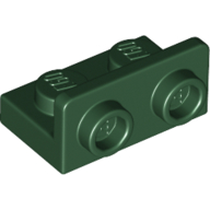 Lego Bracket 1 x 2 - 1 x 2 Inverted / Dark Green