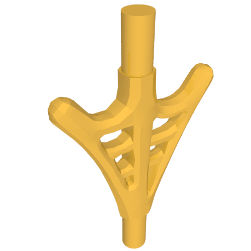 Lego Web Effect Two Branches Bars on Each End / Pearl Gold