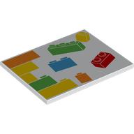 Lego Tile 6 x 8 with LEGO Bricks, Wall Print