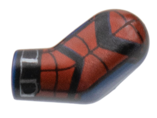 Lego Arm, Left with Red Panels, Black Chevrons Pattern